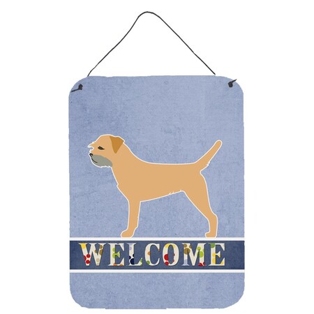 Carolines Treasures Border Terrier Welcome Wall or Door Hanging Prints BB5493DS1216